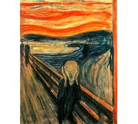 XZSFD NBGEA Edvard Munch Póster Color Paisaje Impresiones Abstracto Arte De Pared Imagen《El Grito》Edvard Munch Pintura En Lienzo Para Decoración Del Hogar 50x60cm Sin Marco