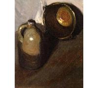 XZSFD NBGEA Edward Hopper Póster Bodegón Impresiones Cuadro abstracto de arte de pared《Jarra y cuenco de cobre》Edward Hopper Pintura en lienzo para decoración del hogar 50x60cm Sin marco