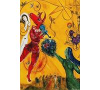 XZSFD NBGEA Famoso cartel de Marc Chagall personas impresiones en color arte de pared abstracto Imagen《La danza》Marc Chagall Pintura en lienzo para decoración del hogar 50x70cm sin marco