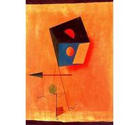 XZSFD NBGEA Famoso póster de Paul Klee, figuras modernas en color, Conquistador》Ilustración abstracta mural de Paul Klee, pintura de lienzo para decoración del hogar 50x70cm sin enmarcar