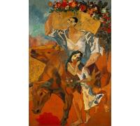 XZSFD NBGEA Figuras de póster de Pablo Picasso, pintura abstracta en lienzo《 Campesinos》De Pablo Picasso Arte mural Colecciona grabados para decoración del hogar 40x60cm sin enmarcar