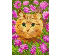 XZSFD NBGEA Gatos entre flores de Louis Wain Póster de Pintura mural 40x60cm sin enmarcar