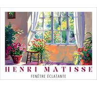 XZSFD NBGEA Henri Matisse Póster Impresiones en Color Cuadro de Arte de Pared Abstracto《El Paisaje Junto a la Ventana》 Henri Matisse Cuadro en Lienzo Para Decoración del Hogar 50x70cm Sin Marco