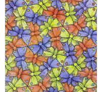 XZSFD NBGEA M.C Escher Poster Vision Space Abstract Wall Art《Symmetrical 70 Butterfly》 por M.C Escher Grabaciones Pintura en lienzo a color para decoración del hogar 40x40cm Sin enmarcar