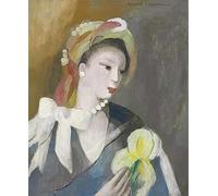 XZSFD NBGEA Marie Laurencin Póster Impresiones en color《Busto de mujer joven》Arte abstracto de pared Cuadro de Marie Laurencin Pintura en lienzo para decoración del hogar 40x50cm Sin marco