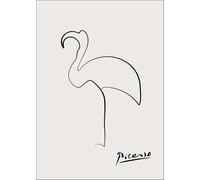 XZSFD NBGEA Pablo Picasso Animal Poster Abstract Line Prints Color Wall Art Picture《El Flamenco》Pablo Picasso Cuadro en Lienzo Para Decoración del Hogar 40x60cm Sin Marco