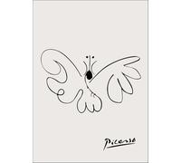 XZSFD NBGEA Pablo Picasso Animal Poster Abstract Line Prints Color Wall Art Picture《La Mariposa》Pablo Picasso Cuadro en Lienzo Para Decoración del Hogar 40x60cm Sin Marco