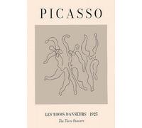 XZSFD NBGEA Pablo Picasso Animal Poster Color Prints Abstract Wall Art Picture《Tres Bailarines》Pablo Picasso Cuadro en Lienzo Para Decoración del Hogar 40x60cm Sin Marco