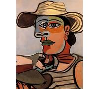 XZSFD NBGEA Pablo Picasso Gente Póster Impresiones en Color Arte Abstracto de la Pared Pictrure《Retrato de Vaquero》Pablo Picasso Pintura en Lienzo Para Decoración del Hogar 40x50cm Sin Marco