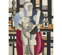 XZSFD NBGEA Póster abstracto de Fernand Léger Cuadro de pared de pared 《La mujer y el niño》de Fernand Léger Grabados de figura para decoración del hogar 40x50cm sin enmarcar