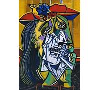 XZSFD NBGEA Póster abstracto de Pablo Picasso Cuadro de pared de pared 《Mujer llorando》de Pablo Picasso Grabados Pintura de lienzo para decoración del hogar 30x50cm sin enmarcar