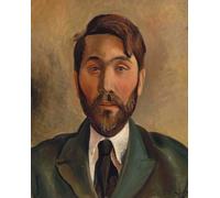 XZSFD NBGEA Póster de André Derain Arte de pared vintage《Retrato del comerciante Leopold Zborowski》por André Derain Grabados en color para decoración del hogar 40x50cm sin enmarcar