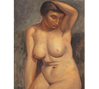 XZSFD NBGEA Póster de André Derain Color Arte de pared vintage《Sentados desnudos》de André Derain Retratos de personas Pintura en lienzo para decoración del hogar 40x50cm sin enmarcar