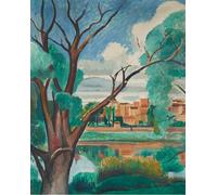 XZSFD NBGEA Póster de André Derain, Cuadro de pared vintage《Carrieres-sur-Seine》de André Derain, grabados Pintura de lienzo de paisajes para decoración del hogar 40x50cm sin enmarcar