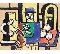 XZSFD NBGEA Póster de Fernand Léger Arte abstracto en color en la pared《El hombre del jersey》por Fernand Léger Grabados de figura para decoración del hogar 50x40cm Sin enmarcar