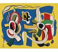 XZSFD NBGEA Póster de Fernand Léger Arte abstracto en la pared《Etoile polychrome》 de Fernand Léger Grabados Composición de color Pintura en lienzo para decoración del hogar 50x40cm Sin enmarcar