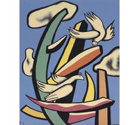 XZSFD NBGEA Póster de Fernand Léger Arte abstracto en la pared《Pájaros blancos sobre fondo azul》 por Fernand Léger Grabados Pintura en lienzo a color para decoración del hogar 40x50cm Sin enmarcar