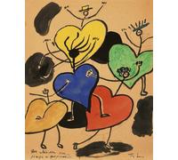 XZSFD NBGEA Póster de Fernand Léger Cuadro abstracto de pared 《La danza》de Fernand Léger Figuras a color Pintura en lienzo para decoración del hogar 40x50cm sin enmarcar