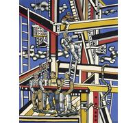 XZSFD NBGEA Póster de Fernand Léger Cuadro abstracto en color de arte mural《Los constructores》por Fernand Léger Figuras impresas Pintura en lienzo para decoración del hogar 40x50cm sin enmarcar