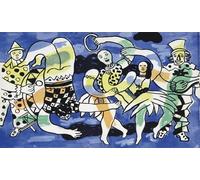 XZSFD NBGEA Póster de Fernand Léger Ilustración abstracta en color para la pared《Circus》por Fernand Léger Grabados figuras Pintura en lienzo para decoración del hogar 58x100cm Sin marco