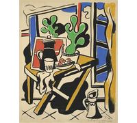 XZSFD NBGEA Póster de Fernand Léger Ilustración abstracta en la pared《Bodegón en la cocina》 por Fernand Léger Grabados Pintura en lienzo a color para decoración del hogar 40x50cm Sin enmarcar