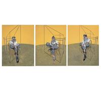 XZSFD NBGEA Póster de Francis Bacon Arte abstracto en la pared《Tres estudios de Lucian Freud》por Francis Bacon Prints Pintura en lienzo en color para decoración del hogar 30x40cmx3 sin enmarcar