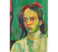 XZSFD NBGEA Póster de Gabriele Munter Cuadro abstracto de arte mural《Retrato de chica》por Gabriele Munter Impresos Pintura de lienzo para decoración del hogar 40x55cm sin enmarcar