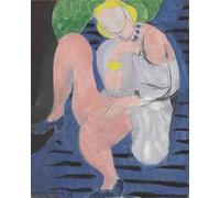 XZSFD NBGEA Póster de Henri Matisse Arte moderno en la pared《Sentado desnudo sobre fondo azul》por Henri Matisse Graba Pintura de lienzo para decoración del hogar 40x50cm sin enmarcar