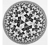XZSFD NBGEA Póster de M.C Escher Visión Space Arte Abstracto de Pared 《Circular Limit III》de M.C Escher Prints Pintura en lienzo a color para decoración del hogar 40x40cm Sin enmarcar