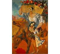 XZSFD NBGEA Póster de Pablo Picasso Personas Grabados de paisajes《Campesinos》 Arte abstracto mural de Pablo Picasso Pintura de lienzo para decoración del hogar 50x70cm sin enmarcar
