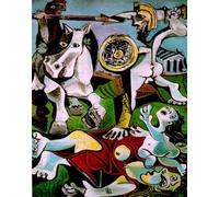 XZSFD NBGEA Póster de Pablo Picasso Pintura abstracta en lienzo《 El secuestro de las sabinas》De Pablo Picasso Colección de Arte Mural para Decoración del Hogar 40x50cm Sin enmarcar