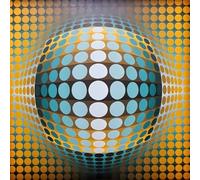 XZSFD NBGEA Póster de Victor Varely 《Sphere》 Estampados abstractos murales 30x30cm sin enmarcar