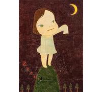 XZSFD NBGEA Póster de Yoshitomo Nara Dibujos animados Grabados《Sleepwalking Girl》 Cuadro moderno de pared de Yoshitomo Nara Pintura de lienzo para decoración del hogar 40x60cm sin enmarcar