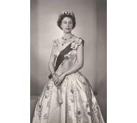 XZSFD NBGEA Retrato Póster de la Reina Isabel II Cuadro moderno de lienzo Isabel II con figura de vestido Regalos Arte mural Colecciona grabados para decoración del hogar 50x80cm Sin enmarcar