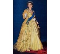 XZSFD NBGEA Retrato Póster de la Reina Isabel II Pintura moderna en lienzo Isabel II Regalos de vestido completo Colección de estampas para decoración del hogar 50x80cm sin enmarcar
