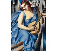 XZSFD NBGEA Tamara De Lempicka Póster e Impresiones Arte Abstracto De Pared Imagen《Mujer Con Una Guitarra》Tamara De Lempicka Pintura En Lienzo Para Decoración Del Hogar 50x80cm Sin Marco