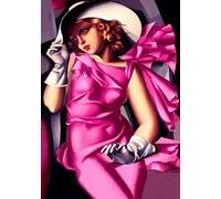 XZSFD NBGEA Tamara De Lempicka Póster Impresiones en color Arte abstracto de pared Imagen《Chica con guantes》Tamara De Lempicka Pintura en lienzo para decoración del hogar 50x80cm Sin marco