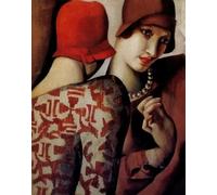 XZSFD NBGEA Tamara De Lempicka Póster Impresiones en color Arte abstracto de pared Imagen《Dos amigos》Tamara De Lempicka Pintura en lienzo para decoración del hogar 50x80cm Sin marco
