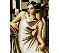 XZSFD NBGEA Tamara De Lempicka Póster Impresiones en color Arte abstracto de pared Imagen《Retrato de dama》Tamara De Lempicka Pintura en lienzo para decoración del hogar 50x80cm Sin marco