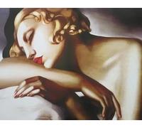 XZSFD NBGEA Tamara De Lempicka Póster Impresiones en color Cuadro abstracto de arte de pared《Retrato del sueño》Tamara De Lempicka Pintura en lienzo para decoración del hogar 50x80cm sin marco