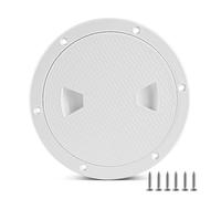 Xztrdi Boat-Ready Black Round Non-Slip Inspection Hatches - Sizes 6with Detachable Cover - ABS Plastic Screw out Access Hatch Cover for Kayak, Yacht, Marine Accessories