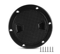 Xztrdi Boat-Ready Black Round Non-Slip Inspection Hatches - Sizes 8 with Detachable Cover - ABS Plastic Screw out Access Hatch Cover for Kayak, Yacht, Marine Accessories