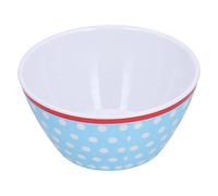 XZXCVN Bol Para Ensalada 500ml, Melamina Engrosada, Bowl Decorativo para Postres y Frutas, Diseño Ahorra Espacio - Resistente y Anticaídas, Ideal para Uso Diario y Cocina (puntos azul claro)