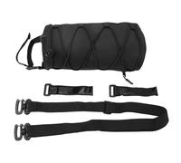 XZXCVN Bolsa Delantera para Cuadro de Bicicleta, Gran Capacidad Cilíndrica, Plegable, para Tubo Superior - Multifuncional, Correas Ajustables, Ideal para Montaña y Ruta (Negro)