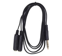 XZXCVN Cable Divisor de Micrófono Y de 1,8m, Adaptador Estéreo 6,35mm TRS Macho a Doble Hembra, Cable para Micrófono y Altavoces - Transmisión Óptima de Señal, Durable y Versátil para