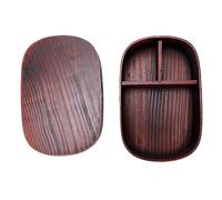 XZXCVN Caja De Comida De Madera, Resistente Y Duradera, Con Tablero Divisor, Ligera Y Portátil, 20x15x8cm, Para Estudiantes Y Oficinistas, Color Madera