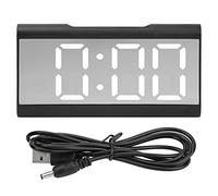 XZXCVN Clima de Alarma Digital multifunción: Pantalla LED de Espejo con Brillo Ajustable, Memoria de Tiempo y Trabajo Dual - Modos de Descanso para la decoración del Dormitorio y la Sala (Type 1)