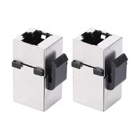 XZXCVN Conector RJ45 Cat6, Módulo de Red de 2 Piezas, Cableado Directo, Protector Contra Polvo, Uso en Redes y Telecomunicaciones - Alta Durabilidad, Material de Aleación de Zinc,