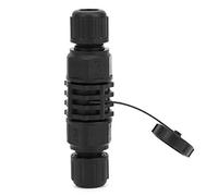 XZXCVN Conector RJ45 Ethernet Impermeable y Antipolvo, Acoplador de Cable a Cable 8 Pines Negro, Exterior IP67 - Conexión Rápida Rosca Estanca, Resistente y Segura para Uso Industrial