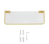 XZXCVN Estantería Flotante de Aluminio Espacial y Acrílico, 40x10x3,5cm - Resistente y Antióxido, Ahorro de Espacio, Ideal para Baño y Cocina (Clima)